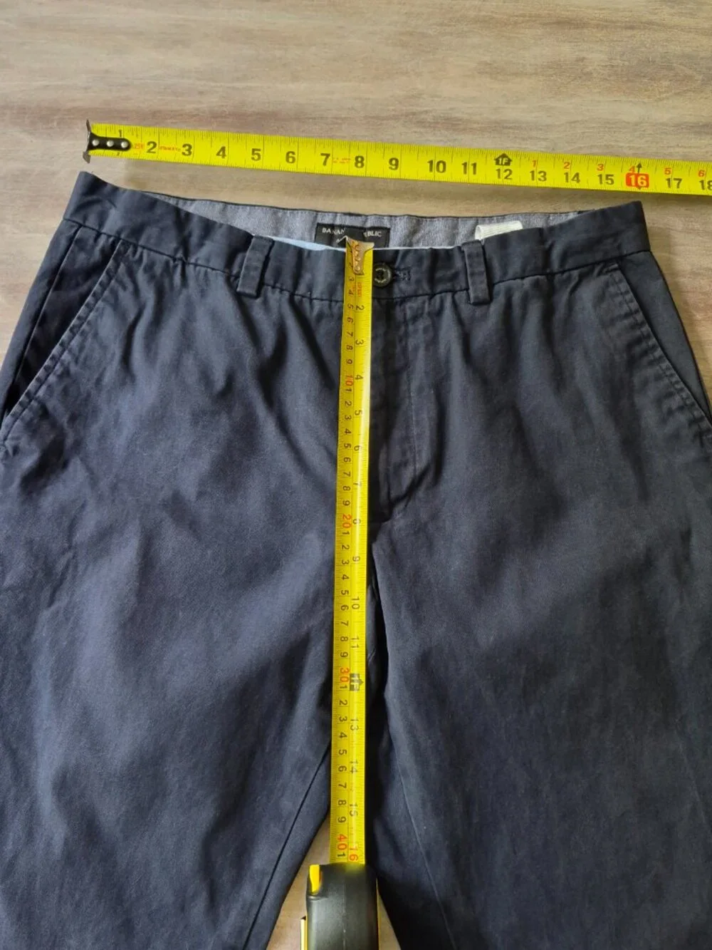 Banana Republic Aiden Chino Pants Mens 34x30 Navy Blue Straight Leg